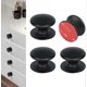 thumbnail image 1 of 4 Pack Aluminum Self Adhesive Handles No Drilling Self Adhesive Drawer Knob Silver Cabinet Knobs With Glue Pulls For Cabinet Refrigerator Dresser Wind, 1 of 4