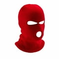 thumbnail image 2 of Men's 3-Hole Windproof - Skiing Motorcycle Cycling Face Mask for Extreme Cold (Unisex Thermal) Under 5$, Yubnlvae 3 Hole Winter Knitted Hat Outdoor Sports Full , Red 3, One Size, 2 of 4