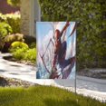 thumbnail image 4 of Bandera de jardín de temporada de Spider-Man, bandera de doble cara, bandera navideña para decoración navideña al aire libre., 4 of 8
