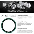 thumbnail image 3 of YISITIAN Bling Steering Wheel Cover, Crystal Diamond Steering Wheel Protector for Women Girls, 14-15 Inch Sparkling Rhinestone Decor Accessories, Universal Fit for Most Cars, SUVs, CJ919-49024, 3 of 6