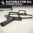 thumbnail image 5 of Synergee 7kg Black Olympic Hex Barbell Trap Bar with Standard Height Handles for Squats, Deadlifts, Shrugs and Power Pulls. 49” Long Bar with 10” Sleeve., 5 of 7