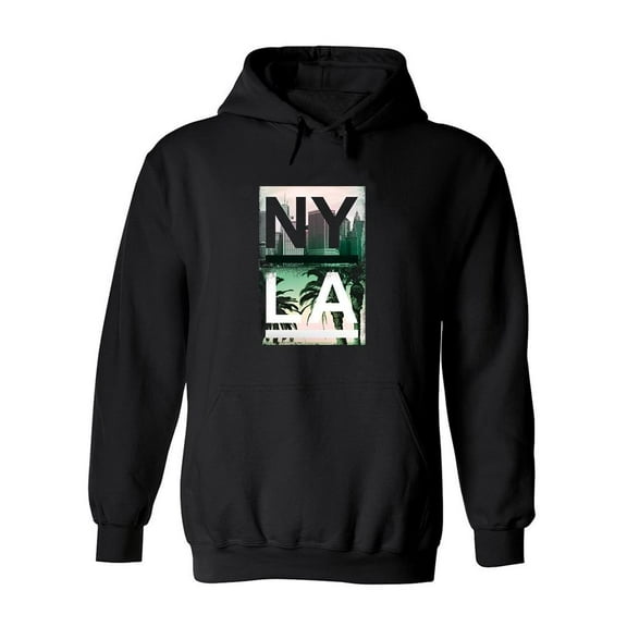 N.y. And L.a. Hoodie Men -Image by Shutterstock, Male 5X-Large