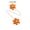 Orange, variant on Yellow Bendable Floral Curtain Tiebacks 2 Pack Twist Rope With Flower Decor For Drapes Sheers And Window Use