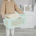 thumbnail image 4 of Sterilite Large 2 Bushel Plastic Laundry Basket with 4 Comfort Grip Handles, Mint, 6 Pack, 4 of 8