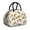 School Bus and, variant on Alien and Rocket White Pattern Insulated Lunch Bag,Leakproof Large Capacity Lunch Box for Work,Picnic or Travel,11.4 X 6.7 X 8.3 Inches