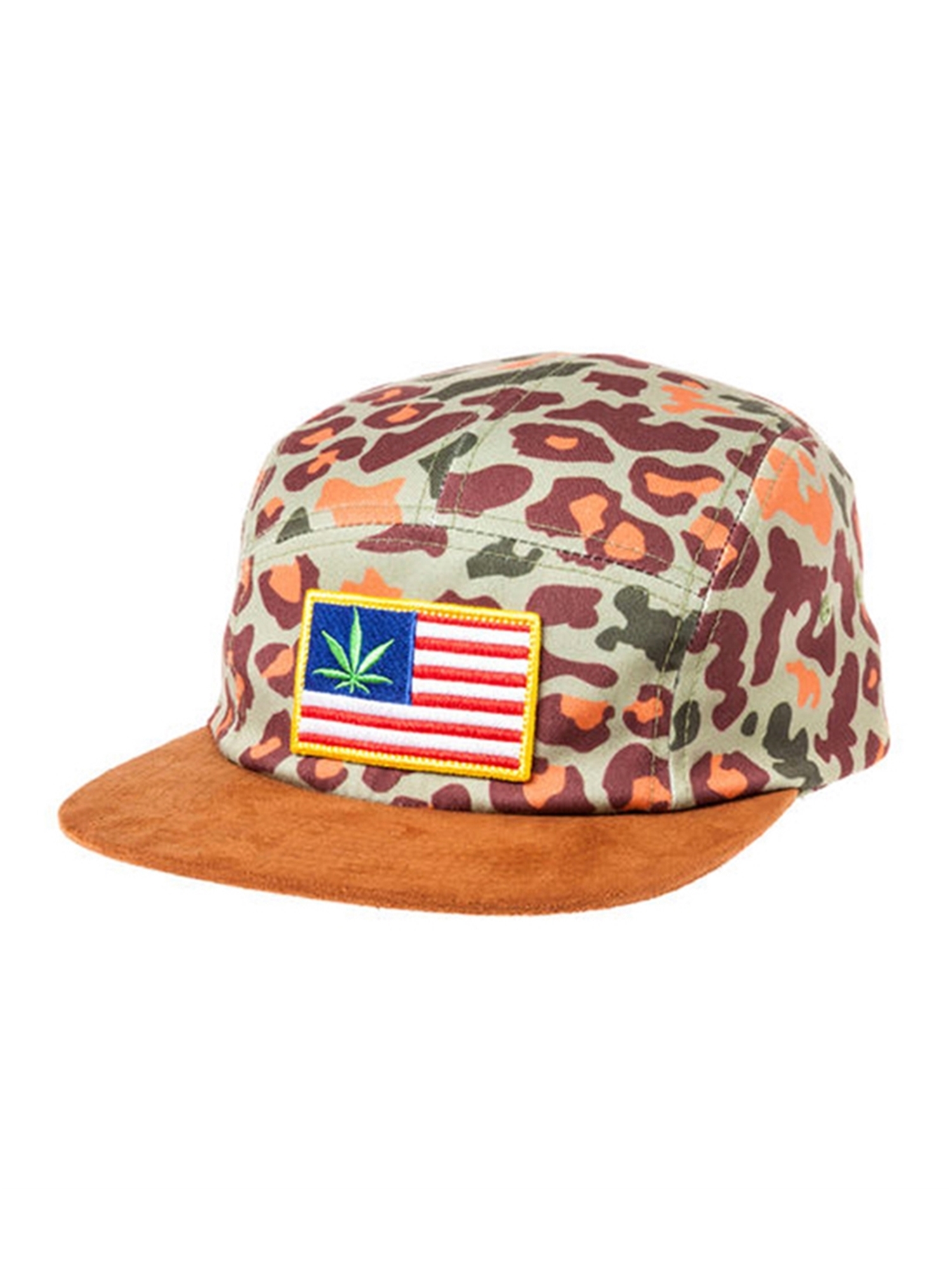 Patterson 5 Panel Baseball Cap tan 