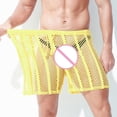 thumbnail image 4 of Mens Underwear Men Casual Fashion Solid Underwear Mesh Striped Breathable Low Waist Briefs, 4 of 5