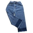 thumbnail image 1 of Pantalones vaqueros cortos para mujer, de algodón, informales, holgados, de pierna ancha 2XL, 1 of 9
