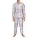 thumbnail image 3 of Fotbe Floral Purple Buffalo Plaid Pijama de Hombre con Estampado de Manga Larga, Conjunto de 2 Piezas, Ropa de Dormir Suave y Cómoda con Bolsillos-XX-Large, 3 of 7