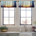 thumbnail image 4 of LALILO Kitchen Curtain Valance Forest Forest Landscape Black Rod Pocket Window Curtain 52"x 18" Set of 2, 4 of 7