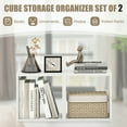 thumbnail image 4 of GVN Cube Storage Organizer Set of 2-White, Storage Shelves for Bedroom,Living Room, Home Office, Bedroom, Balcony, 4 of 8
