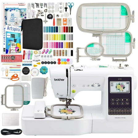 Brother SE700 Embroidery & Sewing Machine with Deluxe Hoop Bundle