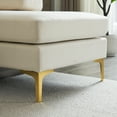 thumbnail image 6 of Ktaxon Sectional Sofa, U-Shape Convertible Couch Set with Soft Linen Fabric, Lounge Sleeper with Chaise for Living Room 4 Seat Beige, 6 of 10