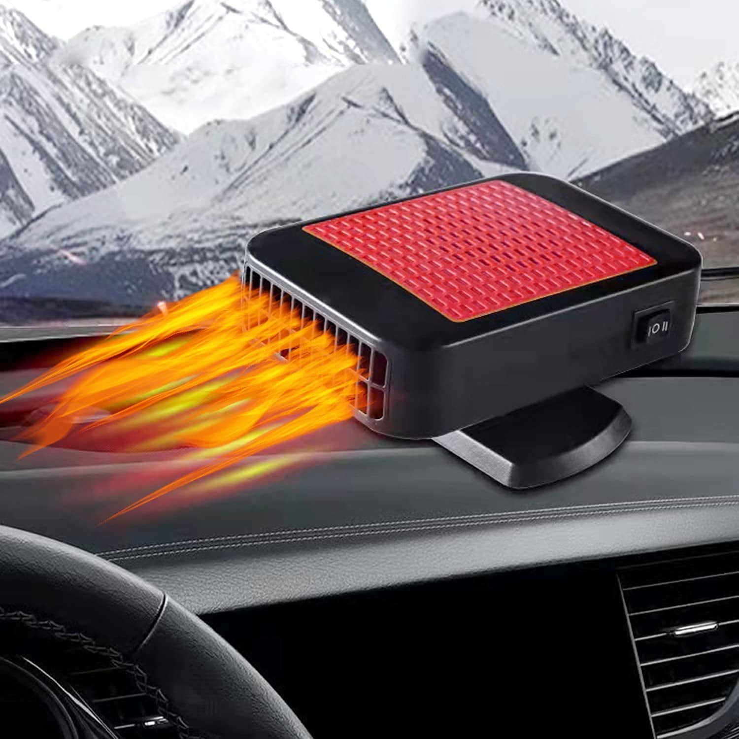 Chauffage Voiture Portable 12V 2 En 1 Chaud/froid - Rotatif 360° | Anti-buée Rapide | Pour Voiture, Camping-car, Bateau - 14