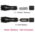 thumbnail image 4 of Paquete De 2 Linternas Tácticas Led Resistentes Al Agua Grado Militar 2000 Lúmenes 5 Modos Función De Zoom Antorcha Ultrabrillante, 4 of 5