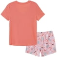 thumbnail image 2 of Pyjama d'Été pour Femmes 2 Pcs Mignon Chat, Orange, 2 of 5