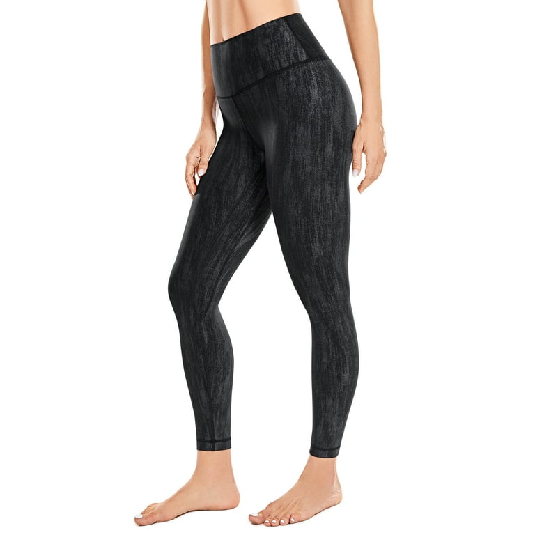 CRZ YOGA Women's Naked Feeling Yoga Pants 7/8 High Waist Sports Running  Leggings - 25 Inches