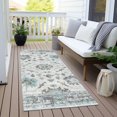 thumbnail image 3 of Dalyn Rugs Machine Washable Indoor/Outdoor Chantille Teal 2'3" x 7'6" Runner Rug, 3 of 7