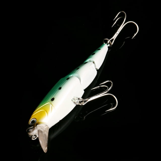 Xihbxyly Cebo de Pesca Múltiple, Señuelo de Natación Realista, Colores Brillantes para Peces Grandes, Diseño Suave y Ligero, Ideal para Pesca En Agua Dulce y Salada, 11 Cm de Largo, 16 G de Peso.