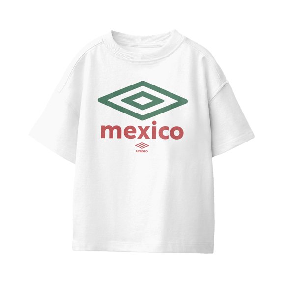 Umbro Kids Mexico Diamond Logo T Shirt (White, XS-XL)