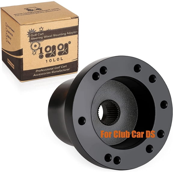 10L0L Golf Cart Steering Wheel Adapter Hub for Golf Cart Club Car DS,Golf Cart Accessories-Black