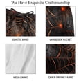 thumbnail image 4 of luoweisi Men's Beach Shorts Quick Dry Swim Trunks with Mesh Lining Halloween Spider Web L, 4 of 5