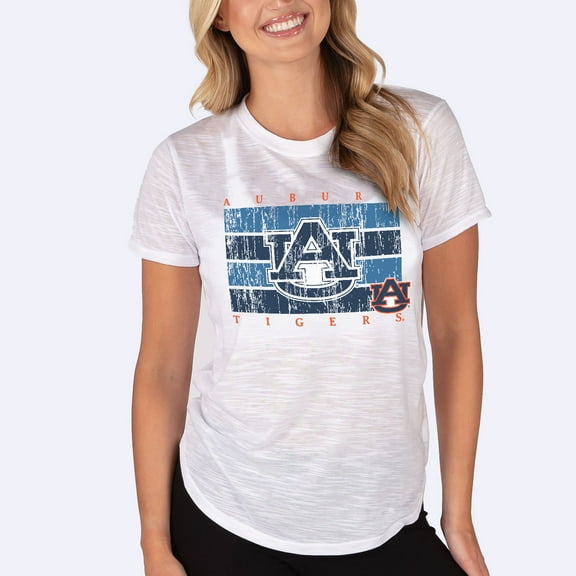 Women's Concepts Sport White Auburn Tigers Infuse Lightweight Slub Knit Top