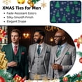 thumbnail image 7 of HISDERN Pattern Ties for Men Christmas Pre-tied Woven Tie Pocket Square Cufflink Matching Set for Party, 7 of 7