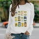 thumbnail image 4 of Sudadera con cuello redondo para mujer sudadera con pepinillos enlatados a la moda novedad, 4 of 6