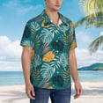 thumbnail image 5 of Balery Tropical Leaves Print Men's Hawaiian Shirts Short Sleeve Beach Shirt Relaxed Fit Vacation Button Down Shirts-3X-Large, 5 of 9