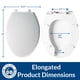 thumbnail image 3 of Asiento de inodoro Bemis 7850TDG 000 Commercial Heavy Duty blanco, 3 of 8