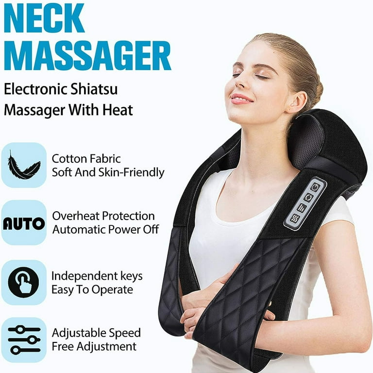 VIKTOR JURGEN Back Massager, Neck Massager with Heat, Massage Pillow Gifts  for Men & Women, Electric Shiatsu Back Massager, Deep Kneading Shoulder