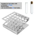 thumbnail image 3 of Estante Para Tubos De Ensayo De 25 Agujeros, Soporte De Almacenamiento En Forma De Z De Acero Inoxidable, Organizador Para Tubos De Ensayo De Menos O Igual A 17 Mm De Diámetro, 3 of 7