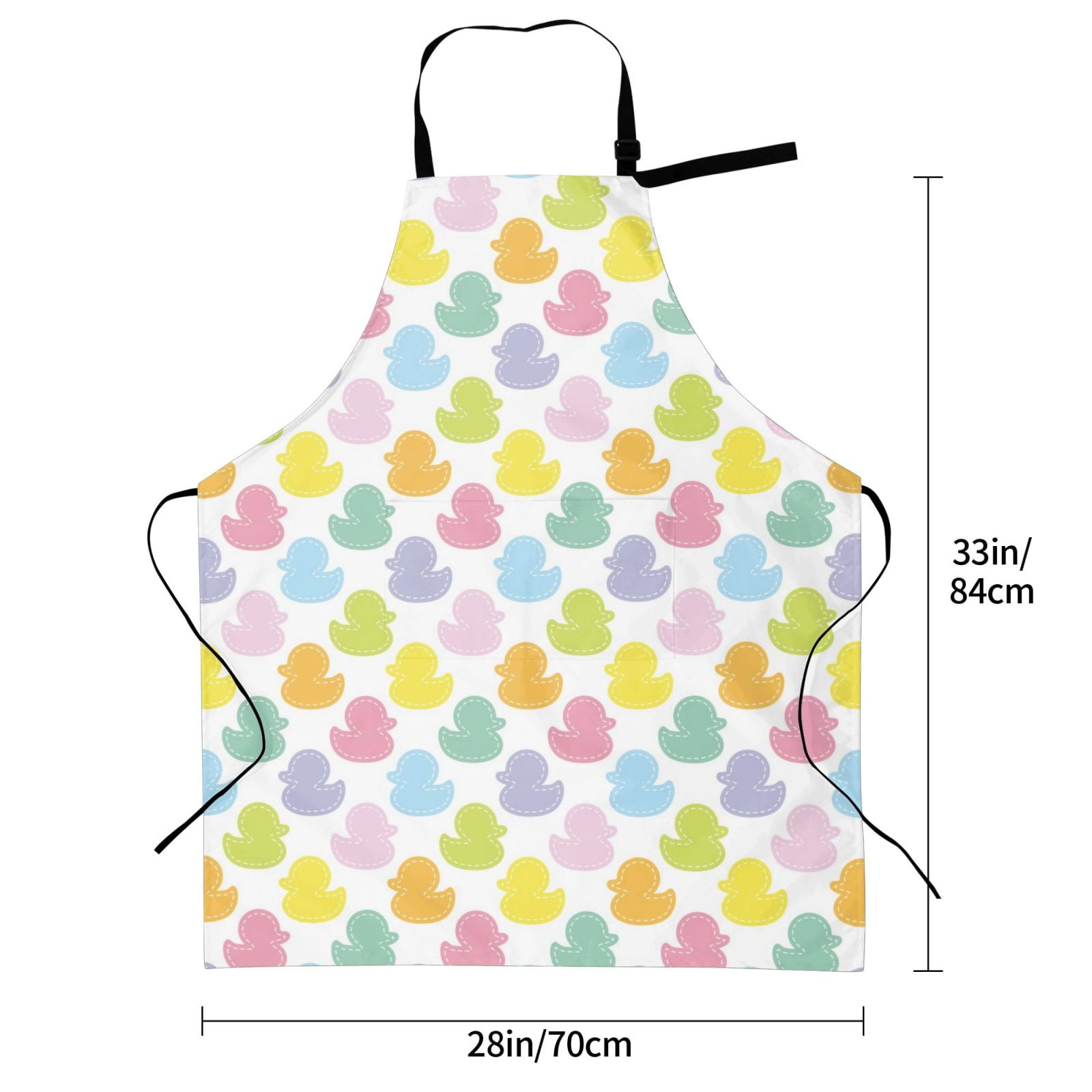 Kdxio Colorful Rubber Duck Apron with Pockets Adjustable Kitchen Aprons for Men Women Waterproof Aprons for Cooking,Drawing,Crafting, Baking Household Cleaning