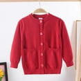 thumbnail image 2 of Gibobby Baby Cardigan Cable Knit Toddler Cardigan Long Sleeve Fall Winter Open Front Knit Sweaters,Red,6-7 Years, 2 of 7