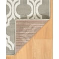 thumbnail image 3 of Linon Capri Quatrefoil Machine Made Polypropylene 4'4"x7'3" Rug in Gray, 3 of 3