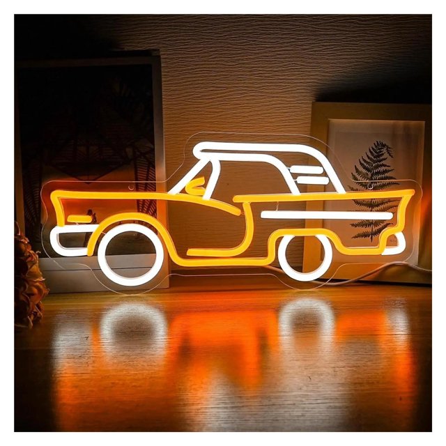 Letrero De Neón Regulable Para Coche, Para Pared, Salón, Bar, Gimnasio, Garaje, Aparcamiento, Decoración De Habitación, Sorpresa De Cumpleaños 18,5CmX43,5Cm