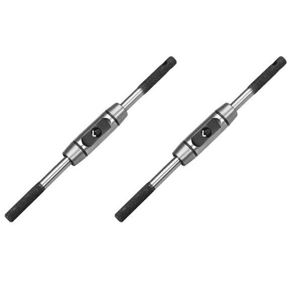 2X Adjustable Tap Wrench Handle, for Metric M1-M8 Taps, Tap Reamer Tapping Hand Tool, Die-Casting Body