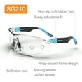 thumbnail image 3 of Dex Fit Safety Glasses SG210, Clear Vision Antifog Lens, UV Protection,Blue, 3 of 8