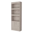 thumbnail image 1 of FM FURNITURE Durango 25"W 3-Shelf Modern Engineered Wood Bookcase in Light Gray, 1 of 7