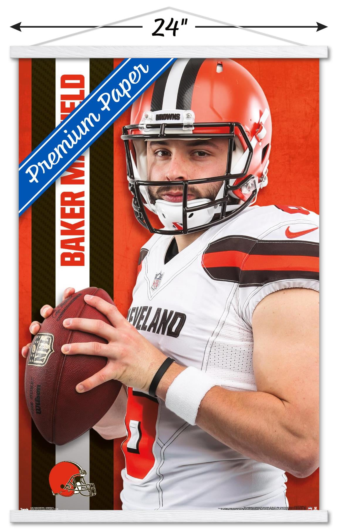 NFL Cleveland Browns - Baker Mayfield 20 Wall Poster, 14.725 x 22.375,  Framed 