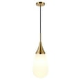 thumbnail image 3 of Evelyn&Zoe Pendentif en Laiton de 8 Pouces de Large Style Mid-Century Modern, 3 of 8