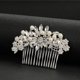 thumbnail image 3 of Nvzi Horquillas para el pelo de boda con flores para novias, peinetas con perlas de cristal, pinzas para el pelo, accesorios para el pelo de boda dorados, joyas -, 3 of 4