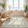 thumbnail image 3 of Design&I 4'x6' Washable Area Rug Trash Symmetrical Distressed Centered Typography Vintage Decorations for Dorm Room, Living Apartment, Flatweave Daily Traffic Ready, 3 of 7