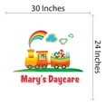thumbnail image 3 of Multicolored Train Daycare Peel and Stick Wall Decals - Custom Name Giant Wall Decal- Vinyl Sticker Decoration for Daycare Classroom or Playroom-Size : 30" x 24"., 3 of 4