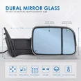 thumbnail image 2 of MOSTPLUS Pair Chrome Power Heated Tow Mirrors w/ White Running Light for 09-18 Ram 1500/2500/3500, 2 of 6