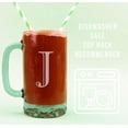 thumbnail image 2 of Etched Monogram 16oz Glass Beer Mug (Letter J), A-Z Customized Beer Gifts for Men, Personalized Beer Glasses, Custom Engraved Birthday Gifts for Him, Initial, Name, Husband Dad, Regalos Personalizados, 2 of 7