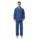 thumbnail image 1 of Apparonia Conjunto de Pijamas para Hombre de Algodón con Cuello con Muesca Pijamas para Hombre de Manga Larga Ropa de Dormir para Hombre con Bolsillos y Frente Fly Cuadros Azules XXL, 1 of 6