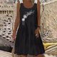 thumbnail image 2 of Moda mujer casual sexy cuello redondo impresión encaje sin mangas mini vestido Fridja hj444, 2 of 8