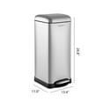 thumbnail image 5 of happimess Betty Retro 8-Gallon Step-Open Trash Can, Platinum Silver, HPM1007D, 5 of 10